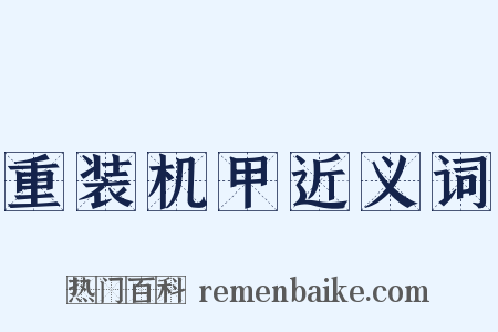 重装机甲近义词是什么意思的图片